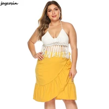 JAYCOSIN Женская мода сплошной цвет оборками Свободные бандажи пляж неправильного размера юбки дамы размера плюс ремни пляжные юбки