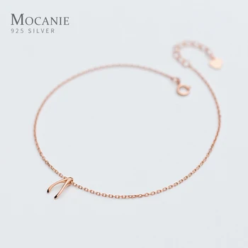 

Mcanie Classic 925 Sterling Silver Letter V-Shape Fashion Simple Bracelet Anklet for Women Link Chain Fine Jewelry Accessories