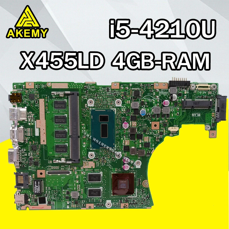 Для For Asus X455LD X455L F455L F454L R455L W419L K455L X455LJ A455L i5-4210U 4g материнская плата для ноутбука