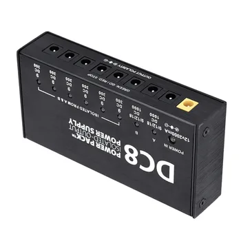 

Aluminum Alloy Guitar Bass Effect Pedal Adpater Power Supply 8 Way 9V 12V 18V Output