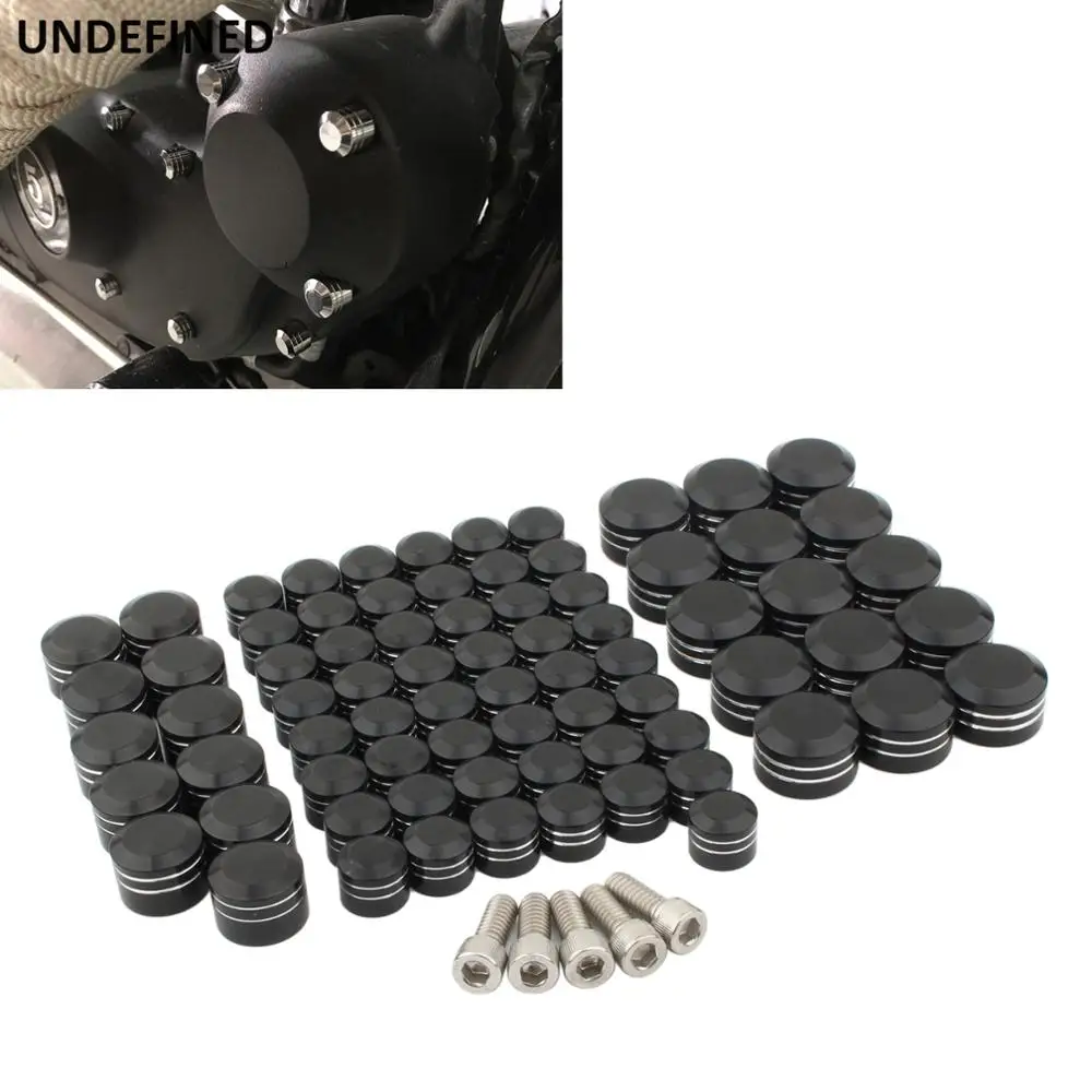 72pcs Toppers Bolt Covers Kit Motorcycle Engine Rocker Screw Caps Tappet Derby Bolts Cover For