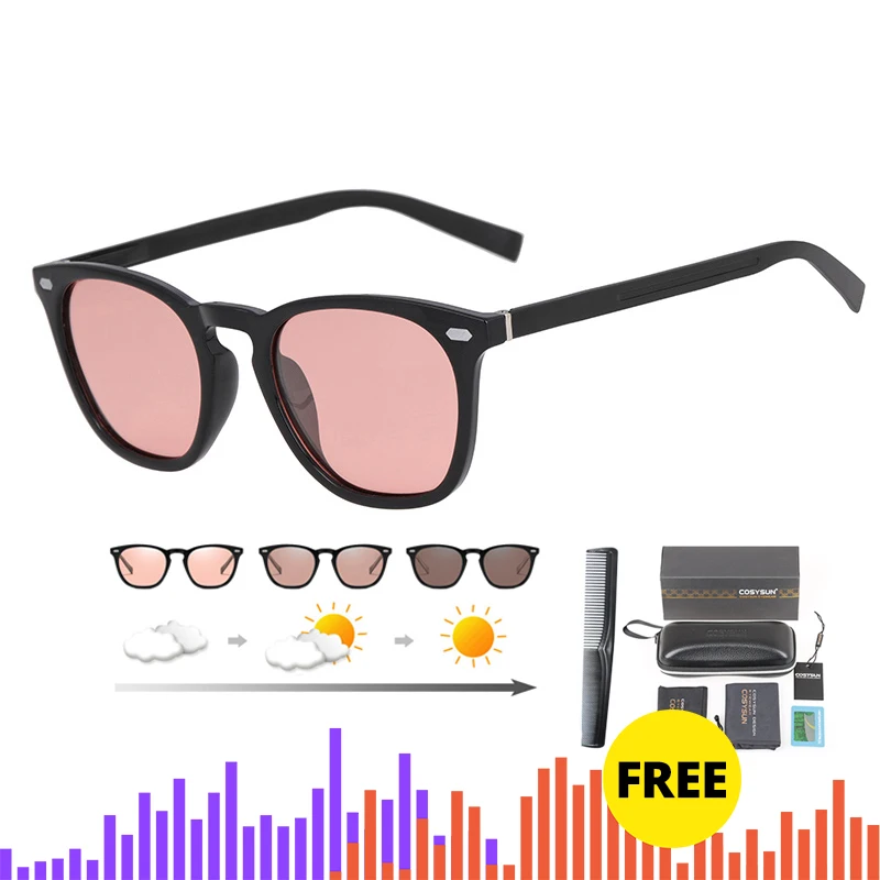 Brand Photochromic Sunglasses Women Luxury Brand Designer Polarized Sunglasses Chameleon Vintage Light adaptive Sunglasses Woman