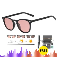 Брендовые фотохромные солнцезащитные очки, женские роскошные брендовые дизайнерские поляризованные солнцезащитные очки, хамелеон, винтажный светильник, адаптивные солнцезащитные очки для женщин