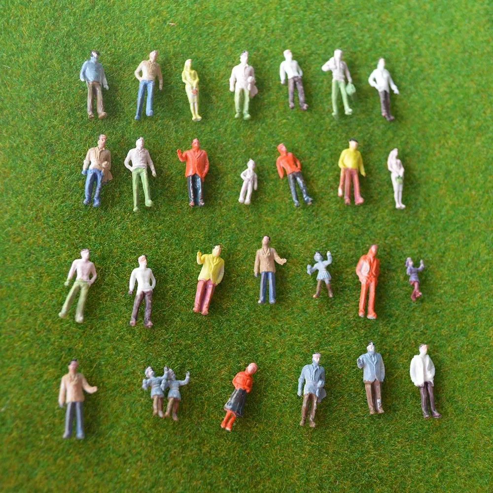 1/100 шкала архитектурная модель люди Цвет Окрашенные фигуры для поезд макет архитектурный ландшафт установка диорама пластик