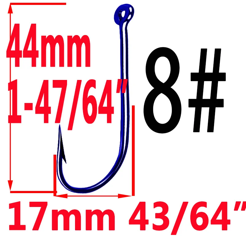 Simpleyi, 50 шт./лот, синие рыболовные крючки, рыболовные снасти, прочные рыболовные крючки, карповый крючок, колючий крючок, океан, река, озеро, Size8-20, приманка - Цвет: size8   50pcs