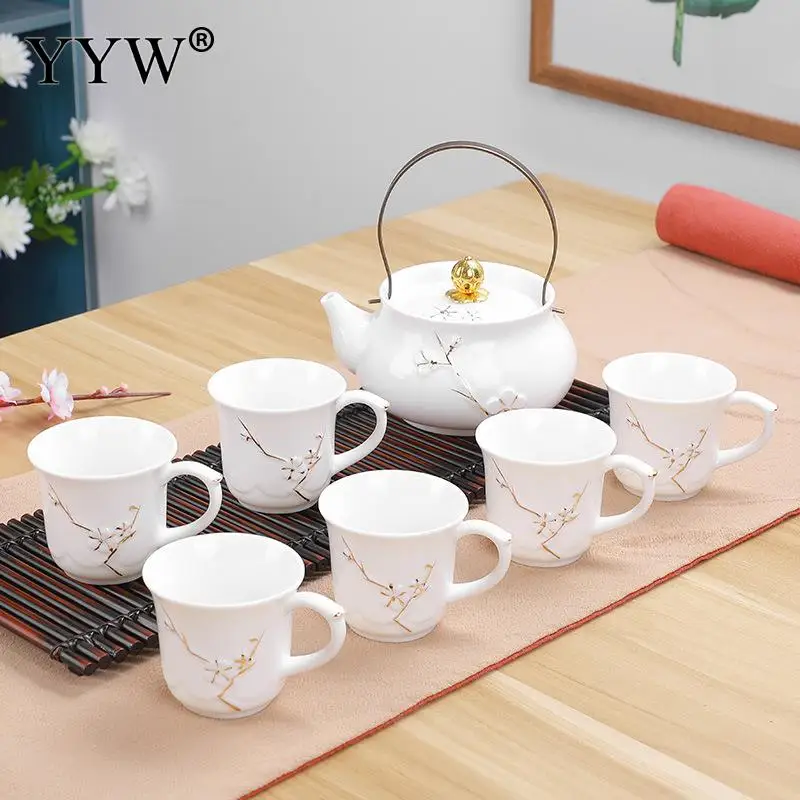 Ceramic Kung Fu Tea Set Tea Suit Portable Teapot Teacup Porcelain Teaware Sets Coffee Container Wat