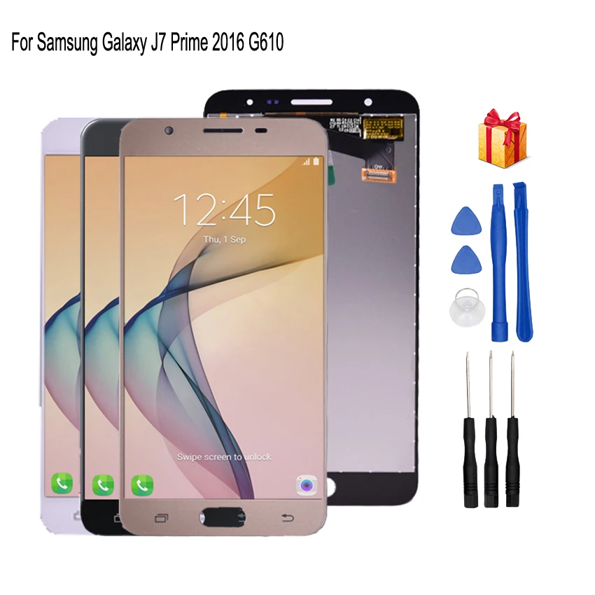 Оригинальный дисплей для SAMSUNG Galaxy J7 Prime 2016 сенсорный ЖК экран G610 G610F запчасти