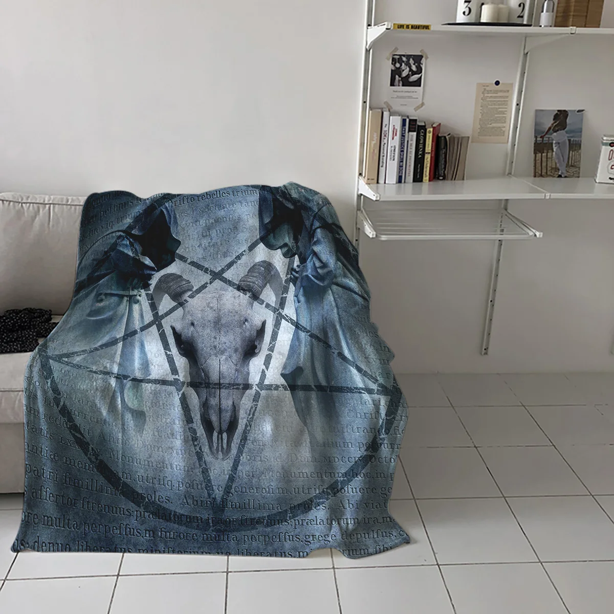 Мягкое теплое Коралловое Флисовое одеяло Baphomet, овечья шерсть, злой зимний лист, покрывало, Диванный светильник, тонкое фланелевое одеяло для механической стирки s