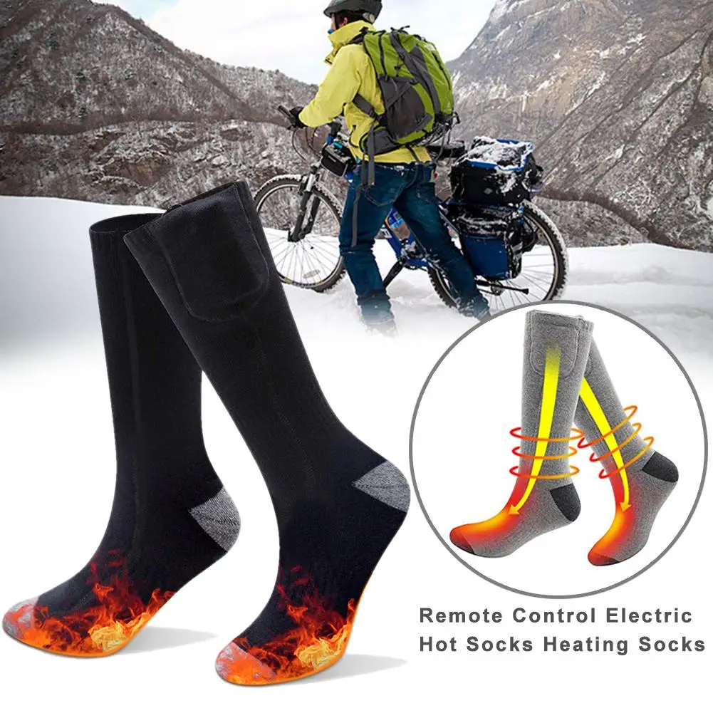 Крутые носки с электрическим подогревом и дистанционным управлением теплые спортивные носки для катания на лыжах на открытом воздухе