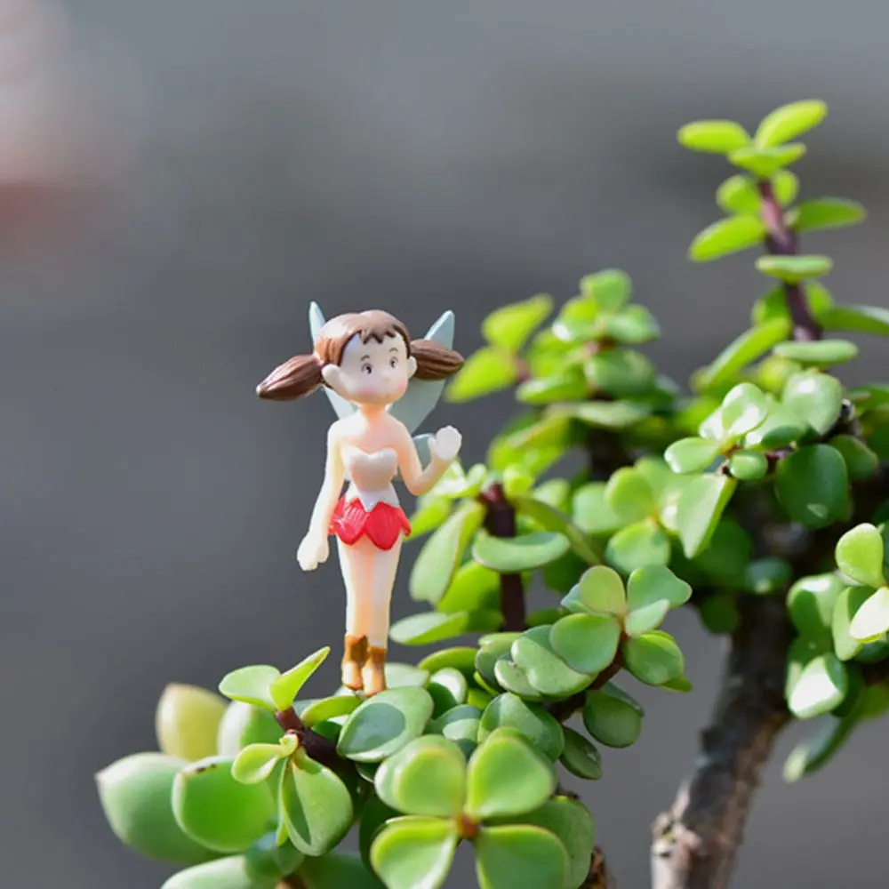 4 шт. сказочные статуэтки микро пейзаж ангел миниатюрные поделки орнамент мох