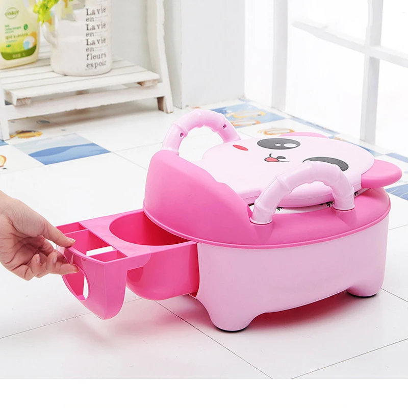 Sedile WC da allenamento Vasino per bambini Vasino con schienale confortevole Vasi per cartoni animati Pentola pieghevole per bambini portatile per vasino per bambini Padella per WC - immagine 6