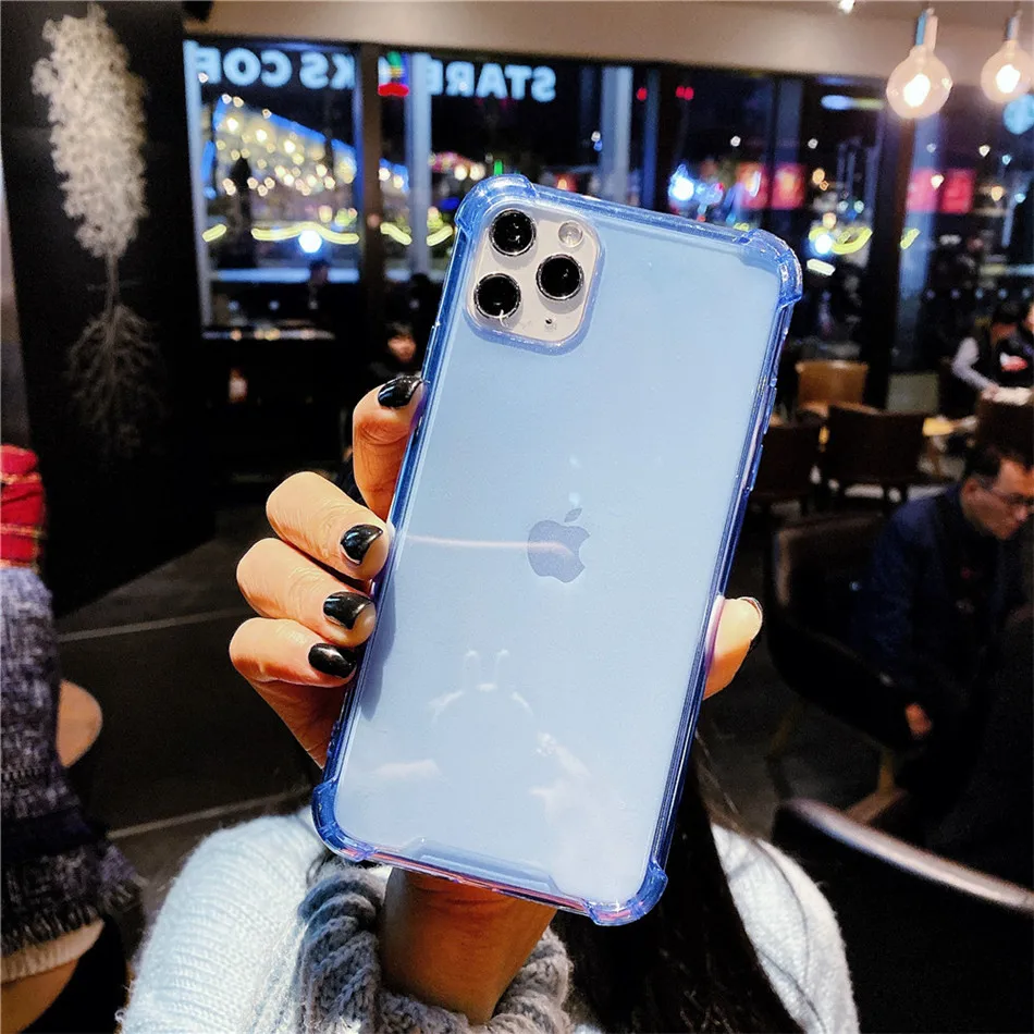 USLION противоударный бампер Прозрачный чехол для телефона для iPhone 11 Pro Max XR Xs Max мягкий прозрачный чехол из материала tpu для iPhone 6 6s 7 8 Plus