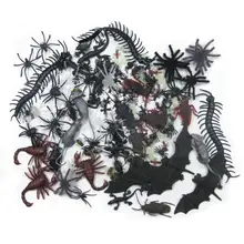 30/36/44/150 piezas divertidos juguetes de broma de Halloween decoración Festival suministros fiesta Spider Bat Bug embrujado decoración de adorno de barra de casa(China)