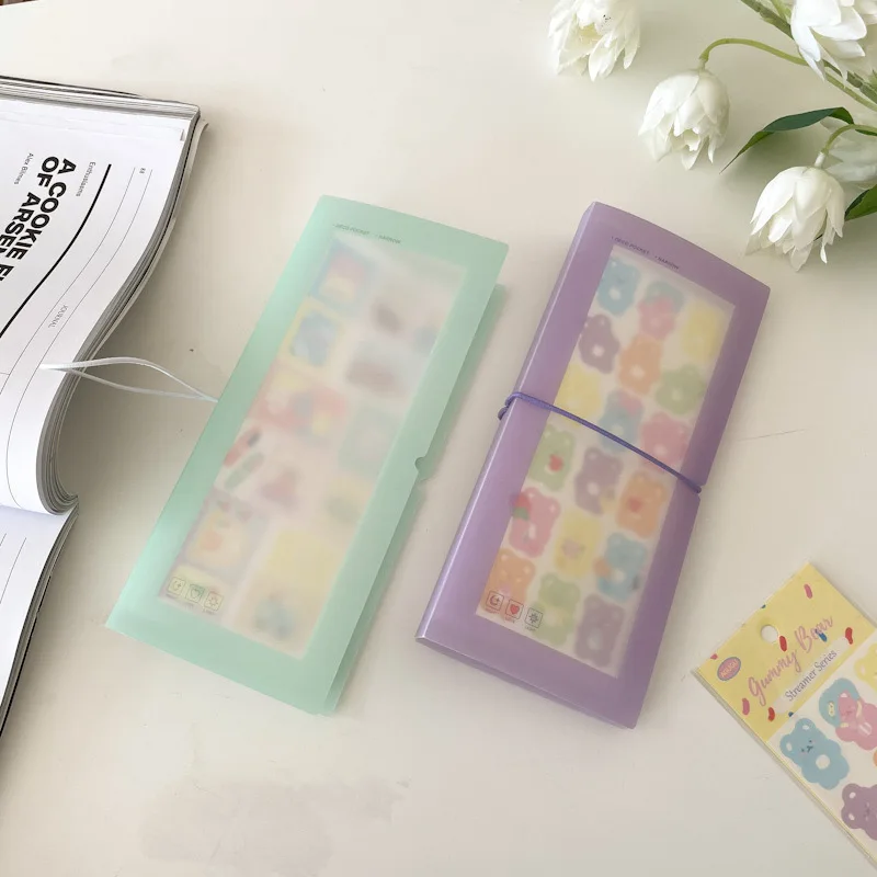 Candy Color Kawaii Bonds Stickers Bills Storage Collect Desktop Organizer Book School Stationery MINKYS stationery organizer stationery storage box
