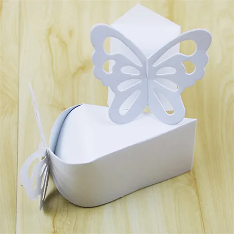 Butterfly Favor Dragees Candy Gift Boxes Carton Chocolate Cake Style Deco Mariage Wedding Party Flower Packaging Bags