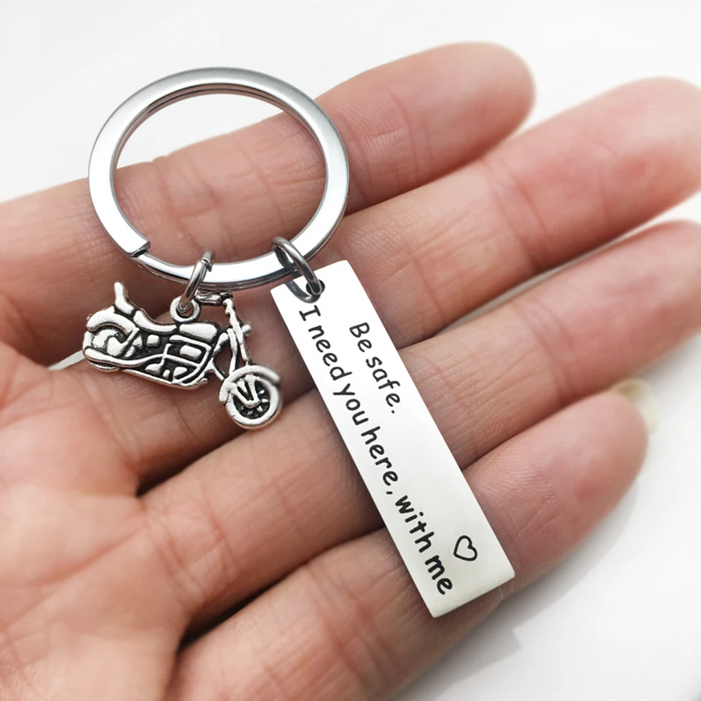 Letters Engraved Drive Safe Personalized Custom Keyring Stainless Steel Car Key Ring Husband Boyfriend Gift Keychain | Украшения и