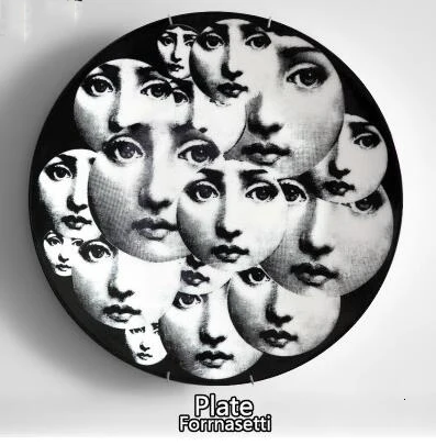 Rosenthal Piero fornasetti настенная декоративная тарелка 8 дюймов тарелка керамическая настенная подвесная декоративная доска художественная тарелка - Цвет: 32