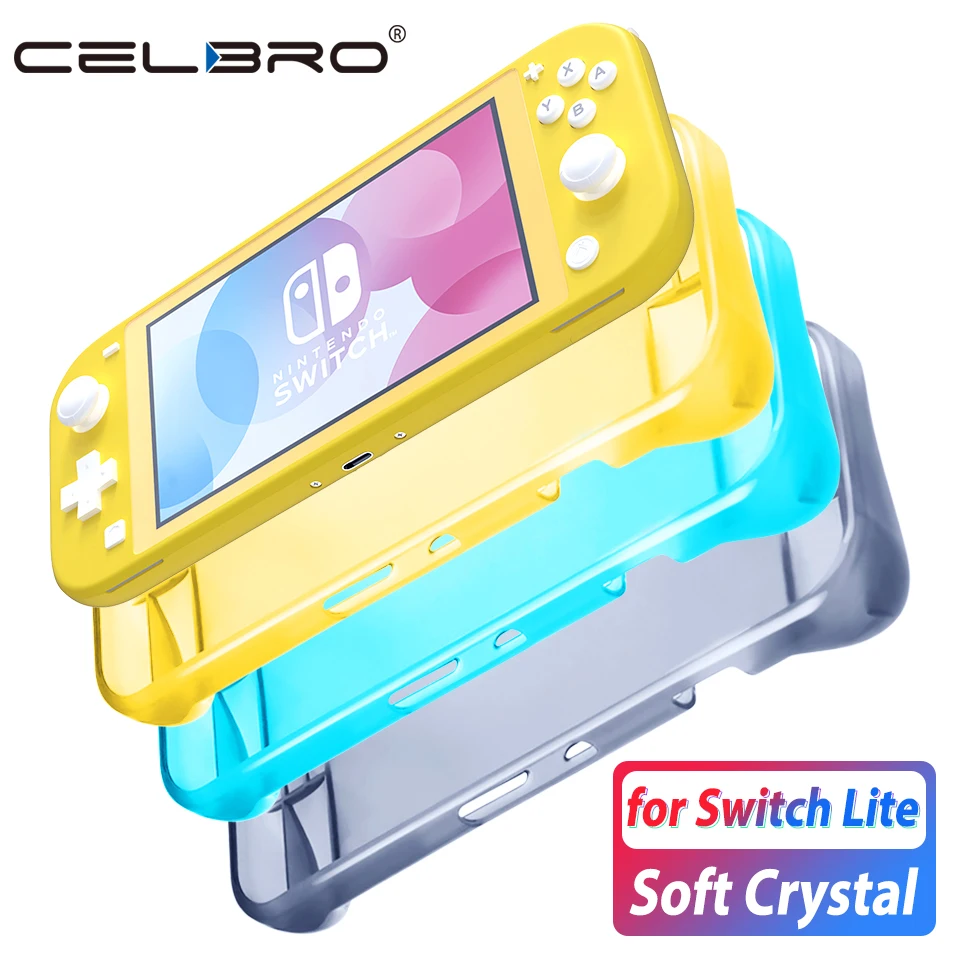 Мягкий силиконовый чехол-накладка для NS Switch Lite, защитный силиконовый чехол, ТПУ чехол для nintendo Switch Lite, прозрачный черный