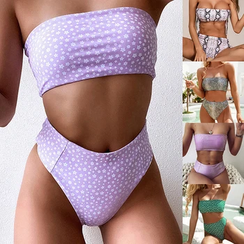 

Bandage Bikini Swimwear Women Swimsuit High Waist Bikini Set 2020 Bathing Suit Push Up Maillot De Bain Femme Beachwear