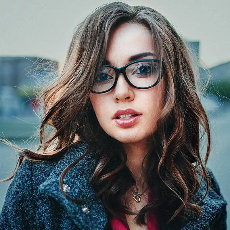 black fake glasses fashion