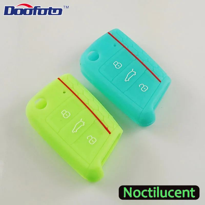 Silicone Car Key Cover Case For VOLKSWAGEN VW Polo Crafter Golf 7 MK7 For Skoda Octavia Combi A7 SEAT Leon Ibiza CUPTRA key case,key case cover