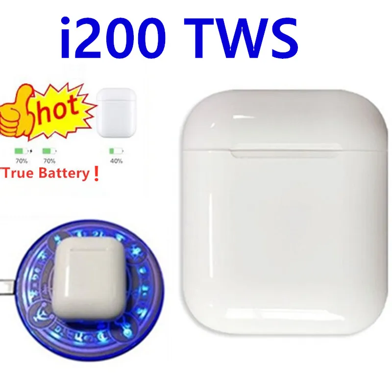 

i200 TWS 1:1 air 2 Wireless earphone Bluetooth 5.0 touch control earbuds headphone pk i20 i30 i50 i100 for iphone Samsung huawei