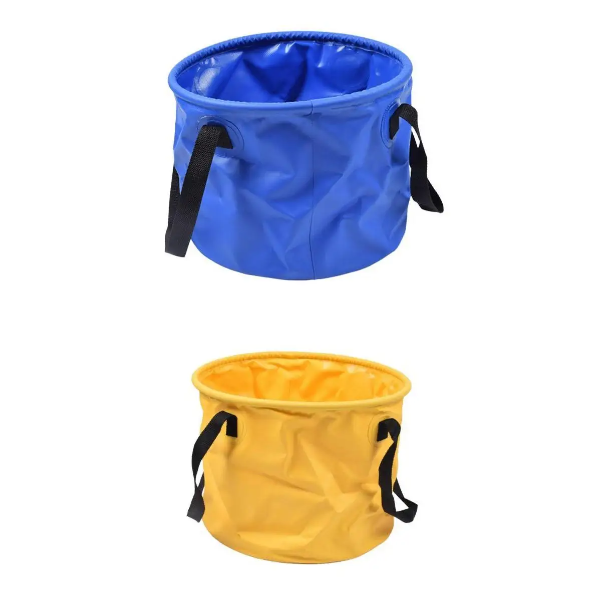 

2pcs Folding Wash Basin Bucket Portable Collapsible Bucket For Camping