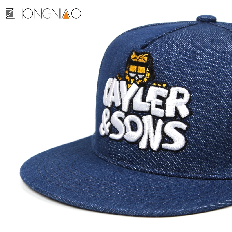 Модная Ковбойская бейсбольная Кепка с вышивкой плоским козырьком хип хоп кепка