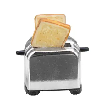 

Doll House Miniature Toaster Bread Machine With Toast Kitchen Cookware Mini Accessories Decor 1/6 1/12 Scale F3ME