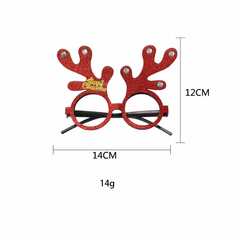 New Year Glasses Gifts Merry Christmas Eve Decorations Party For Home Ornaments Decor Xmas Tree Santa Claus Deer Snowman