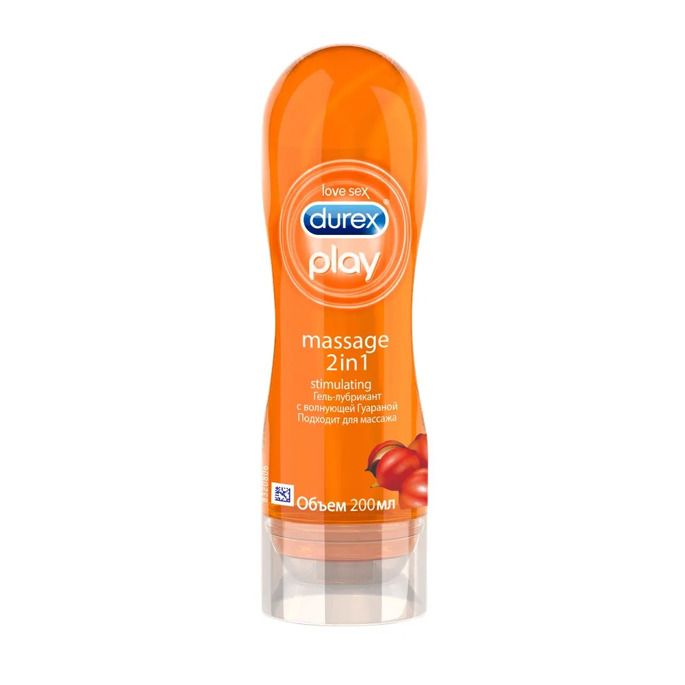 Интимная смазка и гель для массажа с Гуараной DUREX Play Massage 2in1 STIMULATING 200мл | Красота