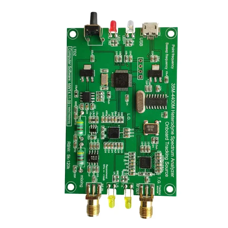 Анализатор спектра USB 35-4400 м источник сигнала РЧ частота анализа инструмент с отслеживанием источника модуль JDH99
