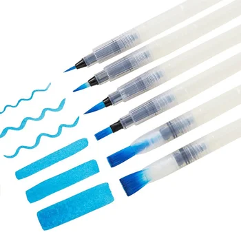 

6Pcs/Set Refillable Pilot Paint Water Color Brush Pencil Ink Pen Soft Watercolor Brushes for Drawing Painting Art Supplies
