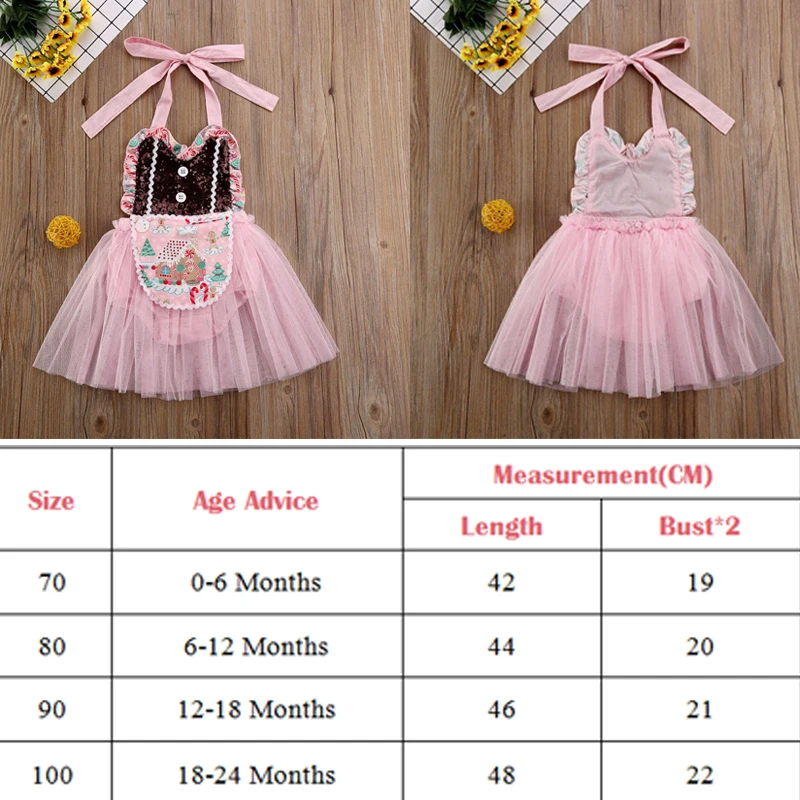 Christmas Newborn Infant Baby Girls Sleeveless Rompers Jumpsuit Tutu Lace Dress Princess Baby Girl Clothing Xmas Outfits Gifts