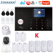 

4G & 3G WiFi Wireless 433MHz Home Alarm System Tuya App Control Burglar Security Alarm Kit with PTZ 1080P IP Camera Baby Monitor
