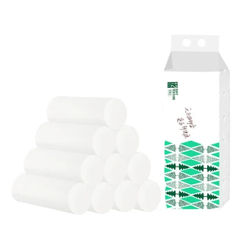 

12 Rolls Toilet Paper Bulk Rolls Bath Tissue Bathroom Soft 4 Ply Thicken for Home New KG66