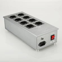 Viborg VE80 HiFi Power Filter Plant Schuko Socket 8Ways AC Power Conditioner Audiophile Power Purifier with EU Outlets