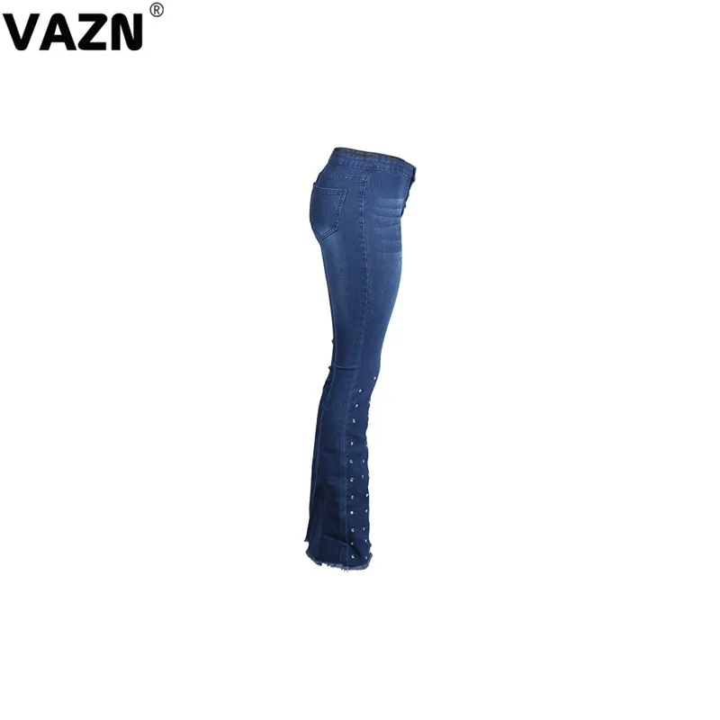 VAZN GMD1181 дизайн модные женские синие джинсовые брюки офисные женские длинные джинсовые штаны сексуальный клубный джинсовый бандаж