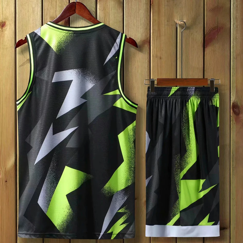 Youth Men Basketball Jersey Sets Uniforms Kits Sports Clothing Team Basketball Jersseys Breathable Customized