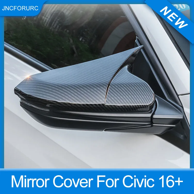 Новое поступление зеркальная Крышка для Honda Civic 2016 17 18 Роговая форма поверхность