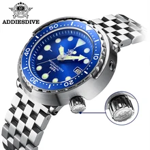 Мужские часы Addies Dive NH35A, автоматические часы с сапфировым стеклом и керамической рамкой BGW9, светящиеся мужские часы из стали 30bar с тунцем и дайвером Мужские часы Addies Dive NH35A, автоматические часы с сапфировым стеклом и керамической рамкой BGW9, светящиеся мужские часы из стали 30bar с тунцем и дайвером
