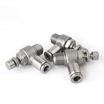 

Throttle Valve SL 4-12mm Air Flow Speed Control Valve 304 Stainless Tube Water Hose Pneumatic Quick Push In Fittings Male Thread