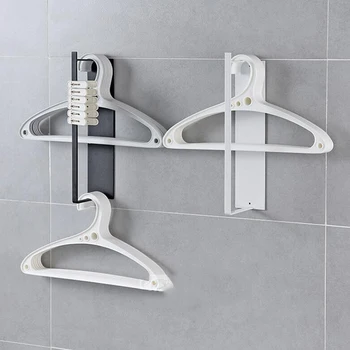 

Creative Storage Artifact-Free Perforated Hanger Storage Rack Wall-Mounted Home Balcony Put Drying Rack Finishing Rack