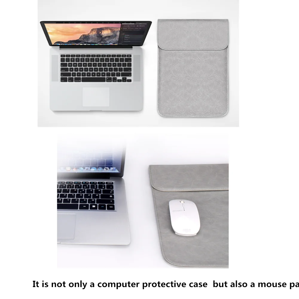 Коврик для мышки для ноутбука чехол для Apple Macbook huawei pro 13,3 15,4 дюймов просо защитный кожаный чехол вкладыш для ноутбука посылка