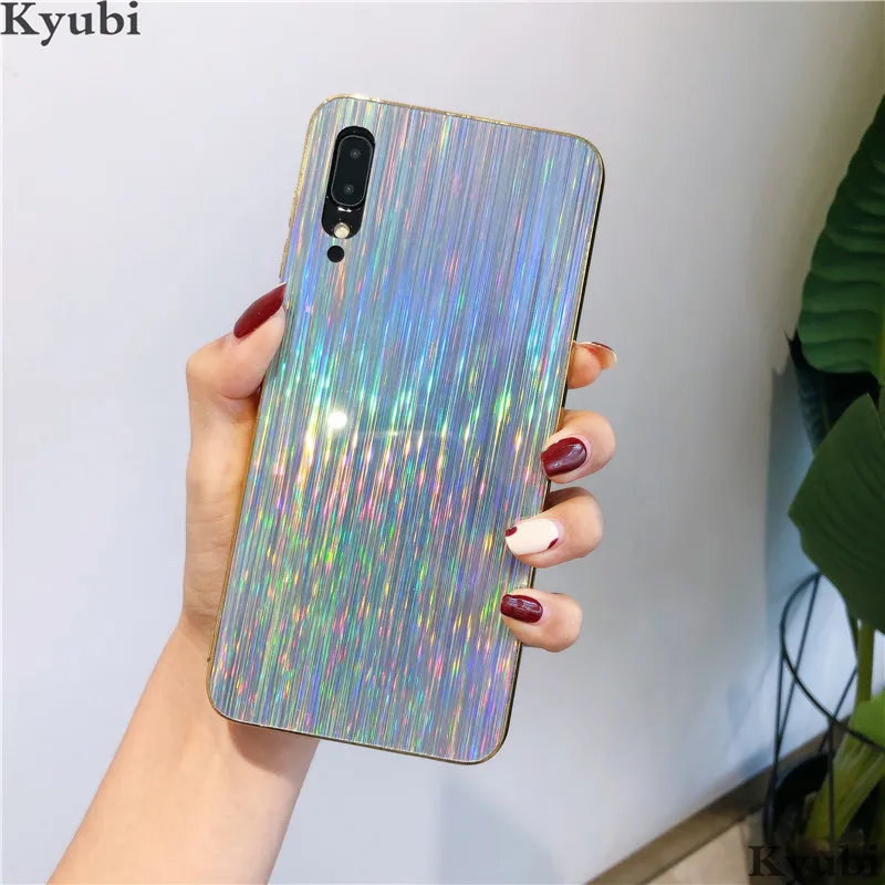 Матовый чехол для huawei P20 P30 Pro mate 20 Honor 10 Lite Nova 3e 4e, акриловый Радужный чехол для huawei P Smart Honor 8A 8X