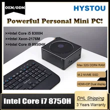 Супер Мини ПК Core i7 8750H 4K HD 3D Blu Ray Windows 10 Xeon клиент NVME SSD Настольный Linux Core i5 i7 8850H игровой компьютер