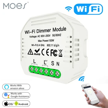 

DIY Smart WiFi Light LED Dimmer Switch Smart Life/Tuya APP Remote Control 1/2 Way Switch,Works with Alexa Echo Google Home