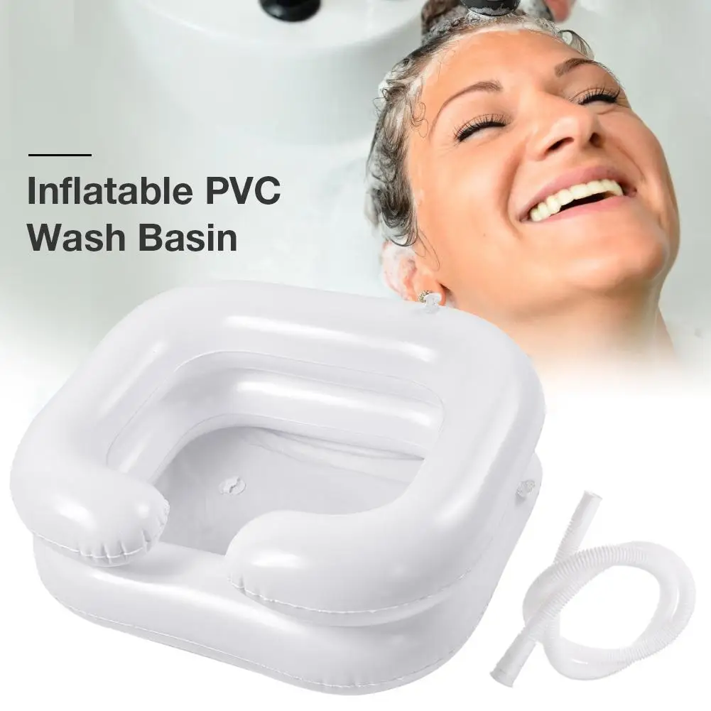 

Inflatable PVC Wash Basin Foldable Hair Washing Sink for Old Disabled Man CarePortable Inflatable Sink Set Disabled Nursing