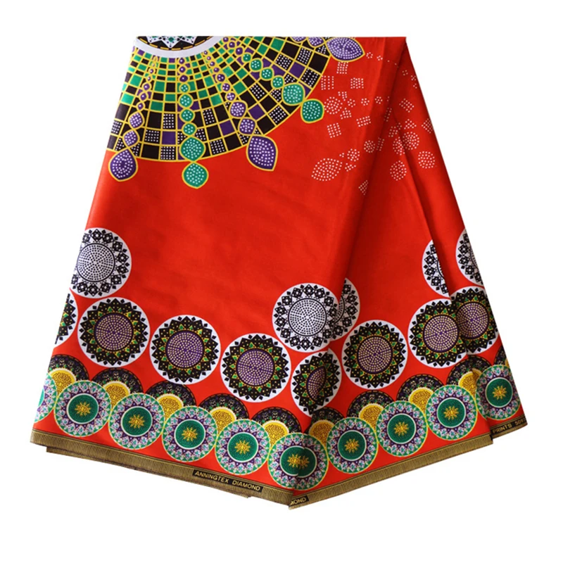 

2020 Dutch Wax Latest High Quality African Fabric 100% Cotton Red Print Fabric pagnes