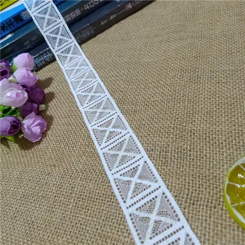 

3.2cm S2722 width Colorful Spandex Nylon Elastic stretch narrow crochet trim for Womenswear underwear Lingerie bra